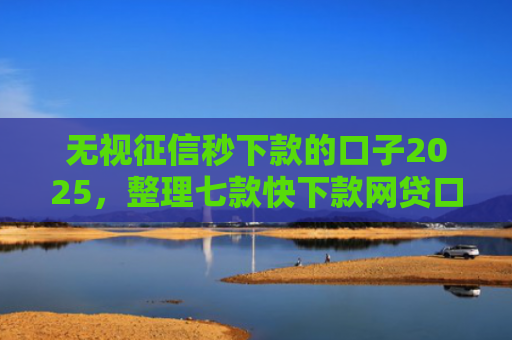 无视征信秒下款的口子2025，整理七款快下款网贷口子