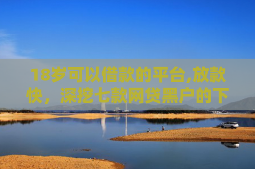 18岁可以借款的平台,放款快，深挖七款网贷黑户的下款口子