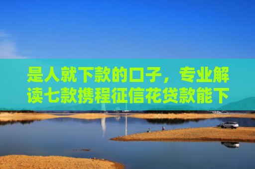是人就下款的口子，专业解读七款携程征信花贷款能下款吗