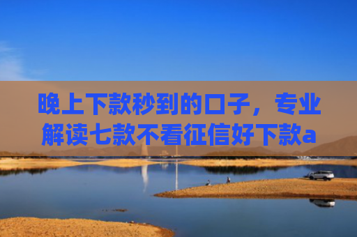 晚上下款秒到的口子，专业解读七款不看征信好下款app