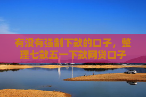 有没有强制下款的口子，整理七款五一下款网贷口子