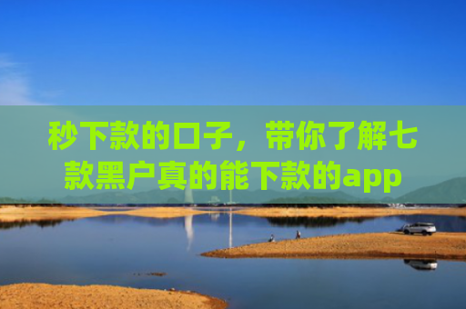 秒下款的口子，带你了解七款黑户真的能下款的app