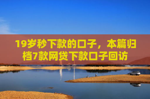 19岁秒下款的口子，本篇归档7款网贷下款口子回访