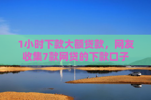 1小时下款大额贷款，网友收集7款网贷的下款口子