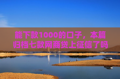 能下款1000的口子，本篇归档七款网商贷上征信了吗能下款吗