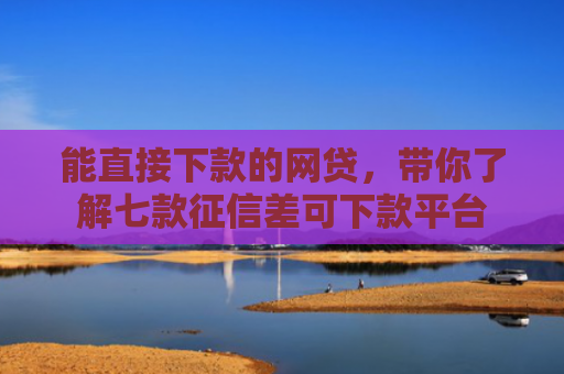 能直接下款的网贷，带你了解七款征信差可下款平台