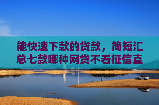 能快速下款的贷款，简短汇总七款哪种网贷不看征信直接下款